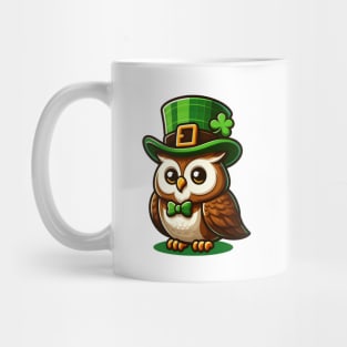 Lucky Owl - St Patrick's Day Owl With Hat - Cute Owl Saint Patrick's Day Mug
